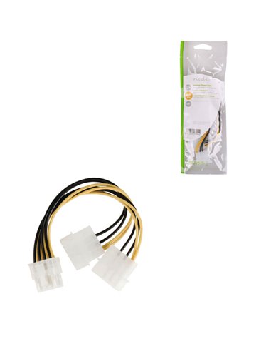 NEDIS CCGP74400VA015 Internal Power Cable, EPS 8-pin Male - 2x Molex Male, 0.15m