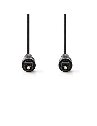 NEDIS CAGT25000BK10 Optical Audio Cable TosLink Male TosLink Male 1.0 m Black