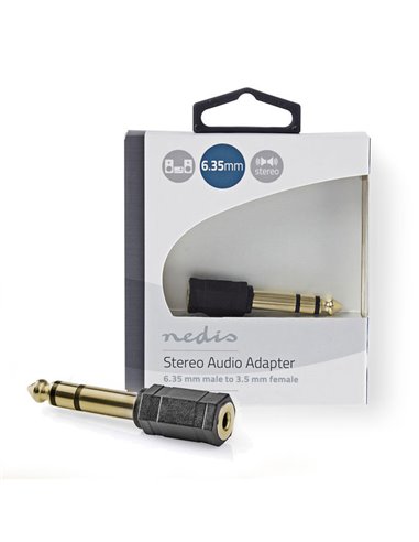 NEDIA CABW23930AT Stereo Audio Adapter 6.35 mm Male - 3.5 mm Female