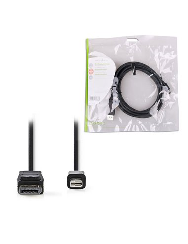 NEDIS CCGP37400BK30 Mini DisplayPort male - DisplayPort Male, 3.0 m, Black