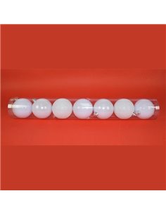 Χριστουγεννιάτικες μπάλες πλαστικές λευκές κοκτέηλ 7τεμ., Ø8εκ.