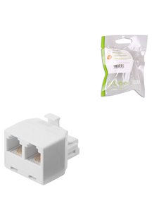 NEDIS TCGP90995WT Telecom Splitter RJ11 Male-2x RJ11 Female White