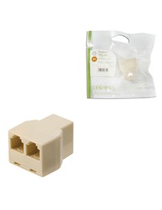 NEDIS TCGP90990IV Telecom Splitter RJ11 Female - 2x RJ11 Female Ivory