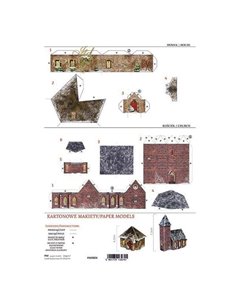 Μοντέλα με κοπτικά από χαρτί 250γρ. "Χριστουγεννιάτικα κτίρια" 21x29.7εκ. (PM-0004)