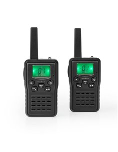 NEDIS WLTK1010BK Walkie-Talkie Range 10 km 8 Channels VOX Charging Base 2 Pieces