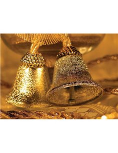 Ευχετήριες κάρτες χριστουγεννιάτικες "καμπάνες" 16x11,6εκ.