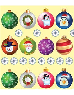 Χαρτόνι "χριστουγεννιάτικες μπάλες" 50x70εκ. 300γρ.