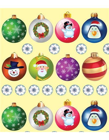 Χαρτόνι "χριστουγεννιάτικες μπάλες" 50x70εκ. 300γρ.
