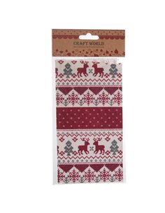 Ύφασμα χειροτεχνίας χιονονιφάδες-τάρανδοι 45εκ. x 50εκ.