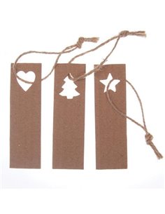 Ετικέτες δώρων χάρτινες 3 σχέδια 10x3εκ.