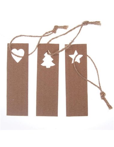 Ετικέτες δώρων χάρτινες 3 σχέδια 10x3εκ.