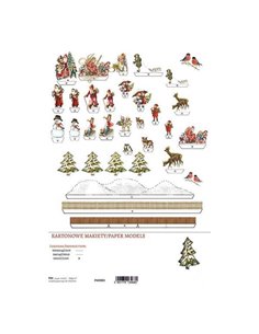 Μοντέλα με κοπτικά από χαρτί 250γρ. "Χριστουγεννιάτικες φιγούρες" 21x29.7εκ. (PM-0001)