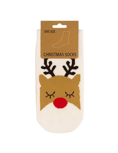 Κάλτσες Χριστουγεννιάτικες Τάρανδος με κλειστά μάτια