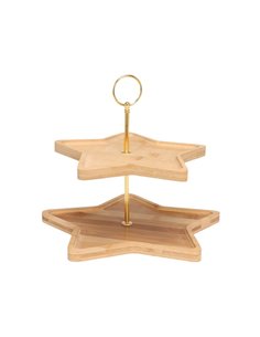 Ορντερβιέρα 2όροφη μπαμπού αστέρι 27×25εκ.