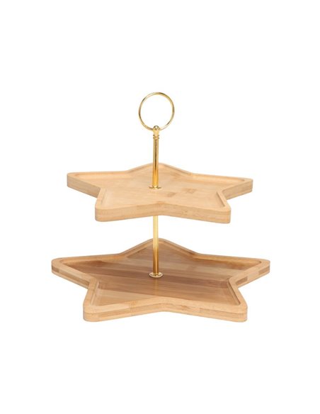 Ορντερβιέρα 2όροφη μπαμπού αστέρι 27×25εκ.