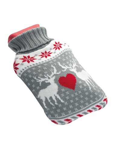 Χριστουγεννιάτικη θερμοφόρα γκρι 750ml.