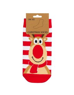 Κάλτσες Χριστουγεννιάτικες Τάρανδος με κασκόλ