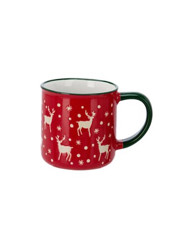 Κούπα stoneware 250ml χριστουγεννιάτικη Τάρανδοι