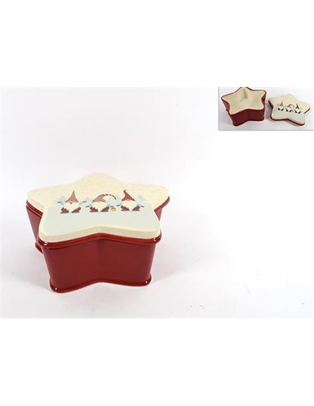 Χριστουγεννιάτικο διακοσμητικό κουτί για μπισκότα, κεραμικό. Υ19x21.5x22εκ.