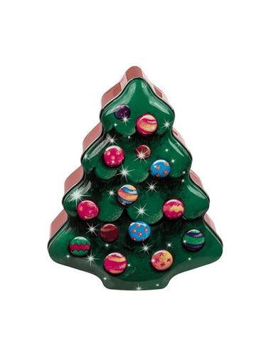 Χριστουγεννιάτικο Διακοσμητικό Κουτί "Χριστουγεννιάτικο Δέντρο" μεταλλικό 14,5x18x6εκ.