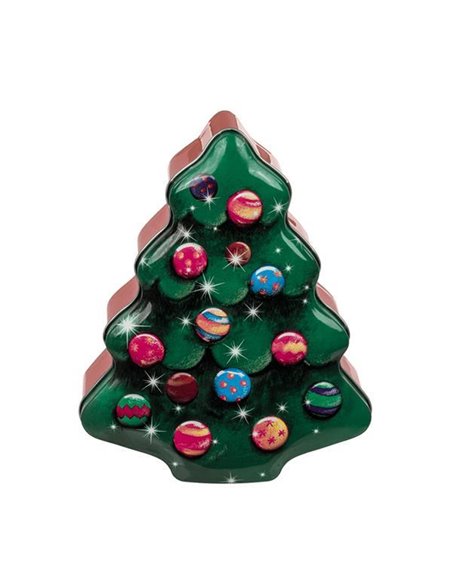 Χριστουγεννιάτικο Διακοσμητικό Κουτί "Χριστουγεννιάτικο Δέντρο" μεταλλικό 14,5x18x6εκ.