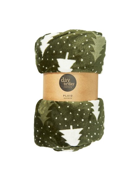 Κουβέρτα χριστουγεννιάτικο δέντρο πράσινο 200x150εκ.