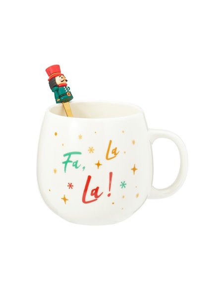 Κούπα 550ml με κουτάλι Fa La La πορσελάνη