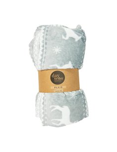 Κουβέρτα τάρανδοι γκρι 200x150εκ.