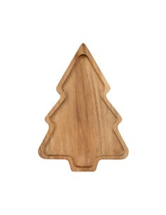Ξύλινη πιατέλα χριστουγεννιάτικο δέντρο 28,5×20εκ.