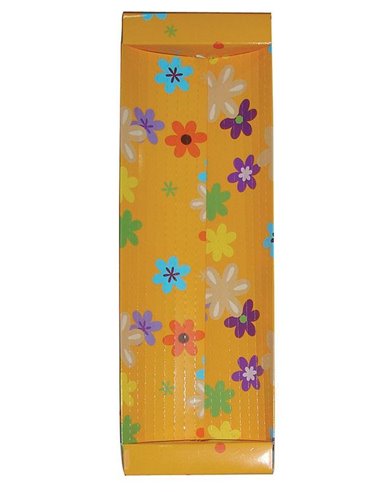 Next μεσαίο κουτί λαμπάδας "πορτοκαλί ανθάκια" 45εκ.