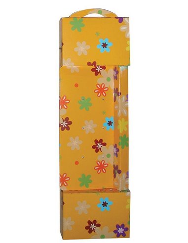 Next μεγάλο κουτί λαμπάδας "πορτοκαλί ανθάκια" 56εκ.