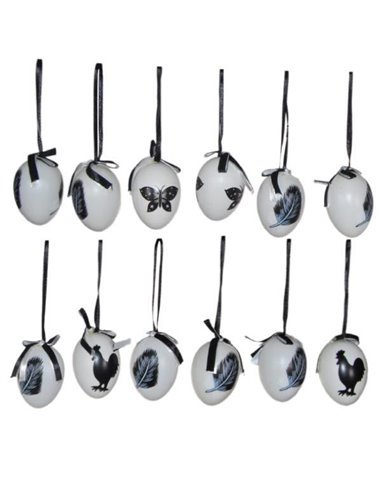 Σακουλάκι με 12 διακοσμητικά πασχαλινά αυγά 11