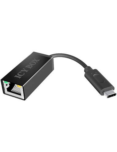 ICY BOX IB-AC535-C Adapter, USB 2.0 Type-C to Ethernet 10/100 Adapter, black / 6