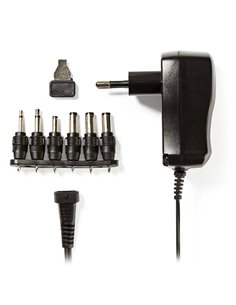 NEDIS ACPA006 Universal AC Power Adapter, 3/4.5/5/6/7.5/9/12 VDC, 0.6 A