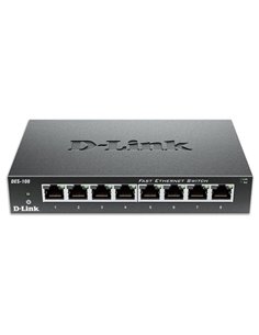 D-LINK DES-108 8-Port Fast Ethernet Unmanaged Desktop Switch