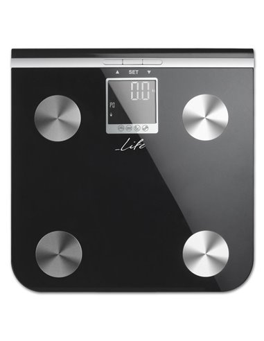 LIFE Shape Body fat scale,black glass surface