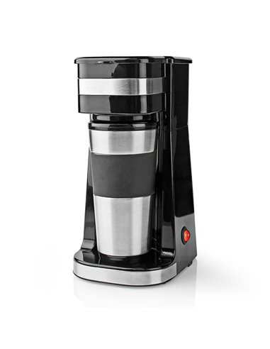 NEDIS KACM300FBK Single-Serve Coffee Maker Double Wall Travel Mug 0.42 L Black