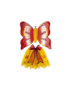 Σετ πεταλούδας κίτρινο με φούστα και φτερά