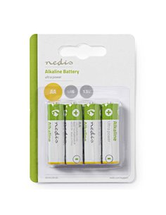 NEDIS BAAKLR64BL Alkaline Battery AA, 1.5 V, 4 pieces, Blister