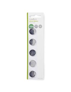 NEDIS BALCR20165BL Lithium Button Cell Battery CR2016, 3V, 5 pieces, Blister