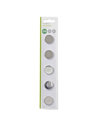 NEDIS BALCR24305BL Lithium Button Cell Battery CR2430, 3V, 5 pieces, Blister