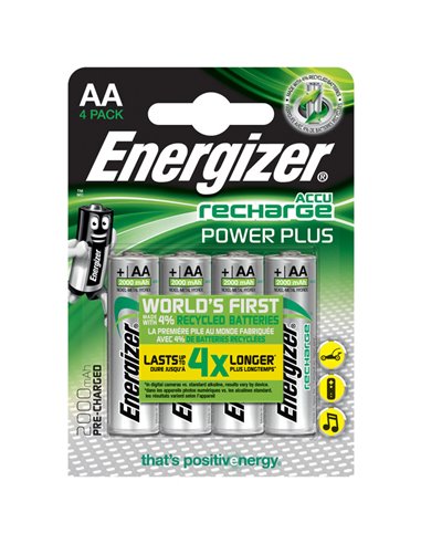 ENERGIZER AA-HR6/2000mAh/4TEM POWER PLUS RECHARGEABLE    F016480