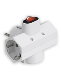 SONORA CPAW301 ΛΕΥΚΟΣ ΑΝΤΑΠΤΟΡΑΣ ΣΤΑΥΡΟΣ 3 x ΣΟΥΚΟ + ΔΙΑΚΟΠΤΗ