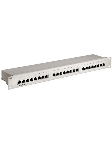 68883 CAT5E ETHERNET PATCH PANEL 24PORT STP GREY