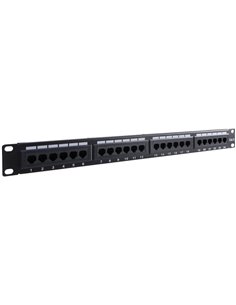 93866 CAT6 ETHERNET PATCH PANEL 24PORT UTP BLACK