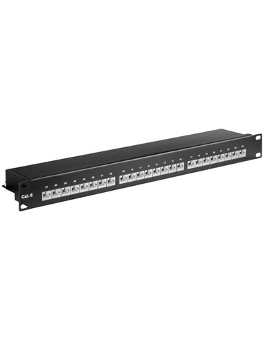 93048 CAT6 ETHERNET PATCH PANEL 24PORT STP BLACK