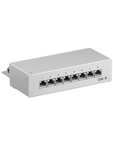 93047 CAT6 ETHERNET PATCH PANEL 8PORT STP GREY