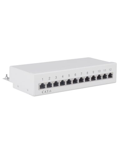 69306 CAT6 ETHERNET PATCH PANEL 12PORT STP GREY