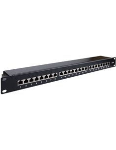 90854 CAT6A ETHERNET PATCH PANEL 24PORT STP BLACK