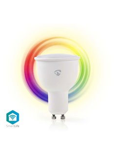 NEDIS WIFILC10WTGU10 WiFi Smart LED Bulb Full Colour and Warm White GU10